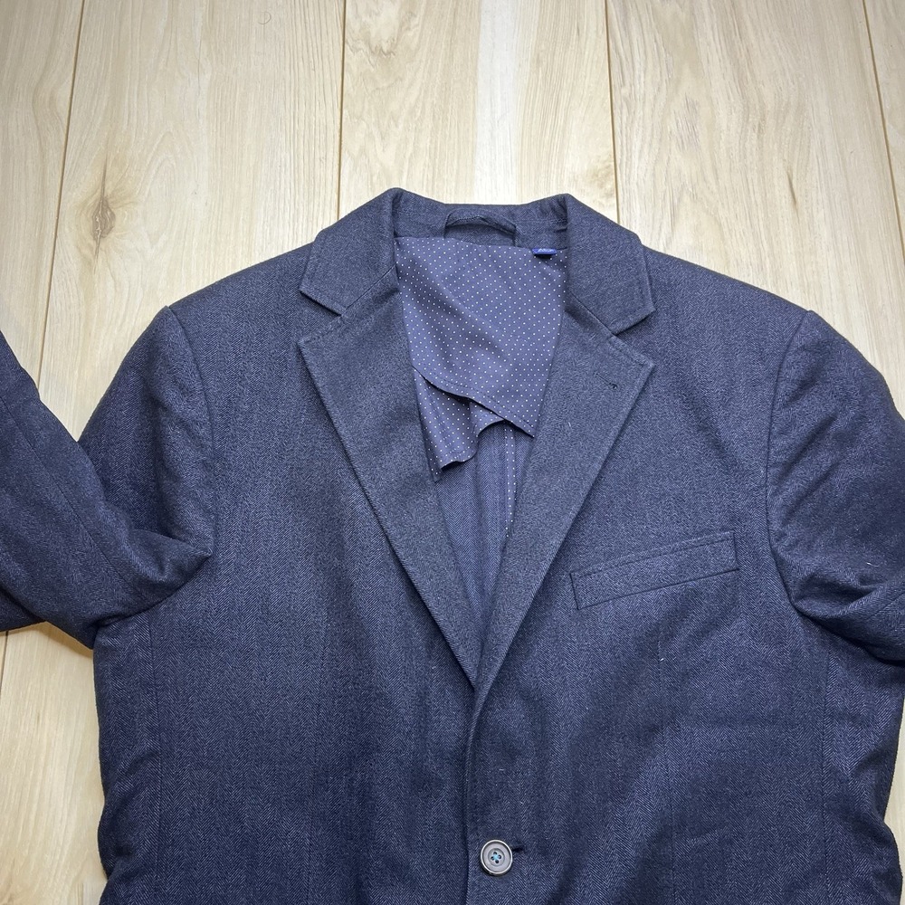Boden Unlined 100% cotton Sports Coat Blazer 2 Button Navy Blue Womens Size 38R - Picture 4 of 16